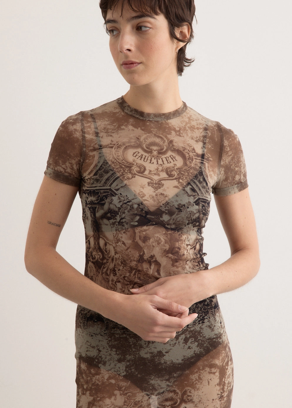 Mesh Short Dress Mix-And-Match Romantic dinner wear