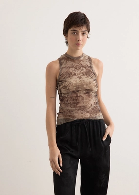 construction quality Mesh Tank Top