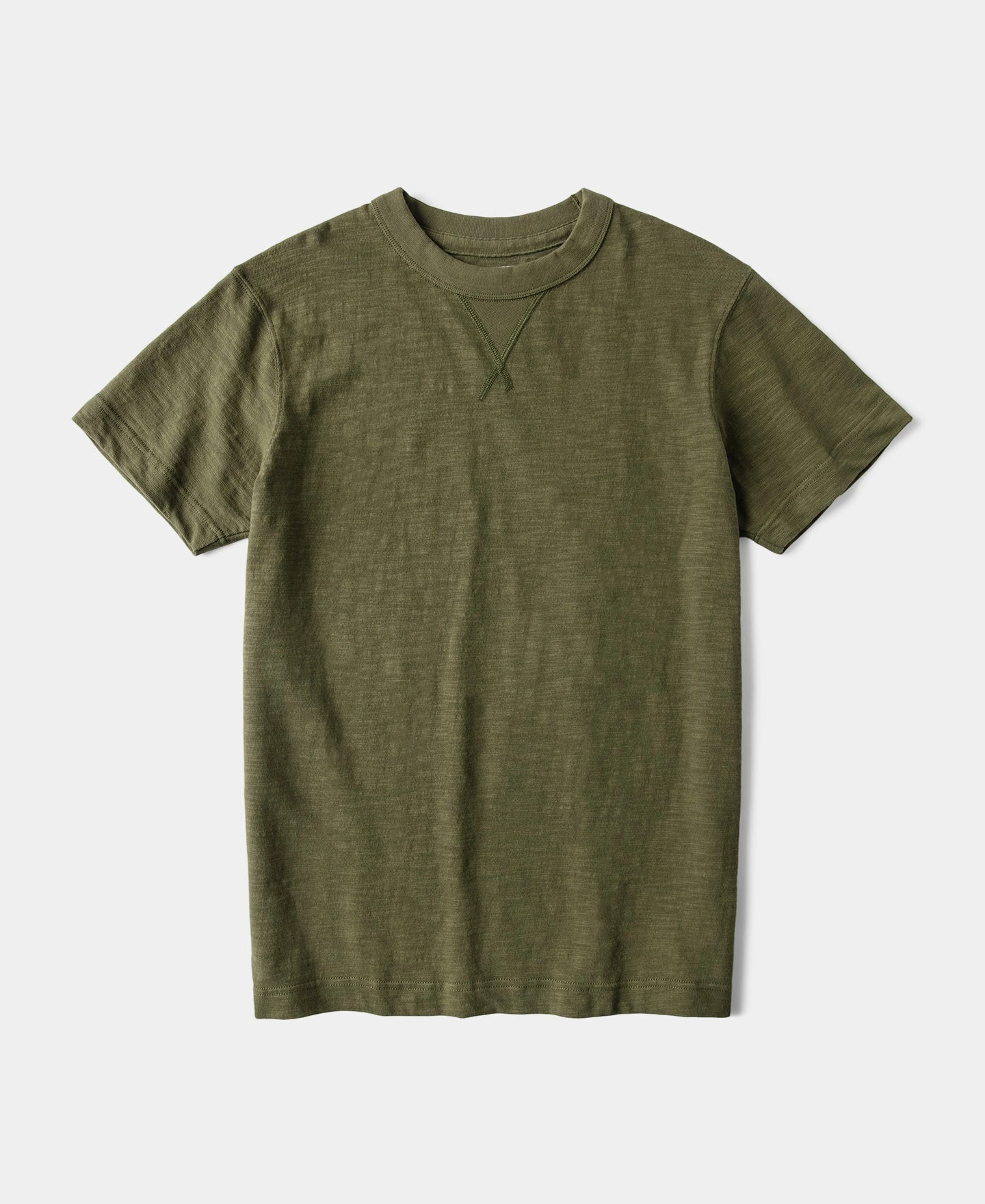 Heavyweight Cotton Gusset Tubular T-Shirt - Green FadeResistantPrint