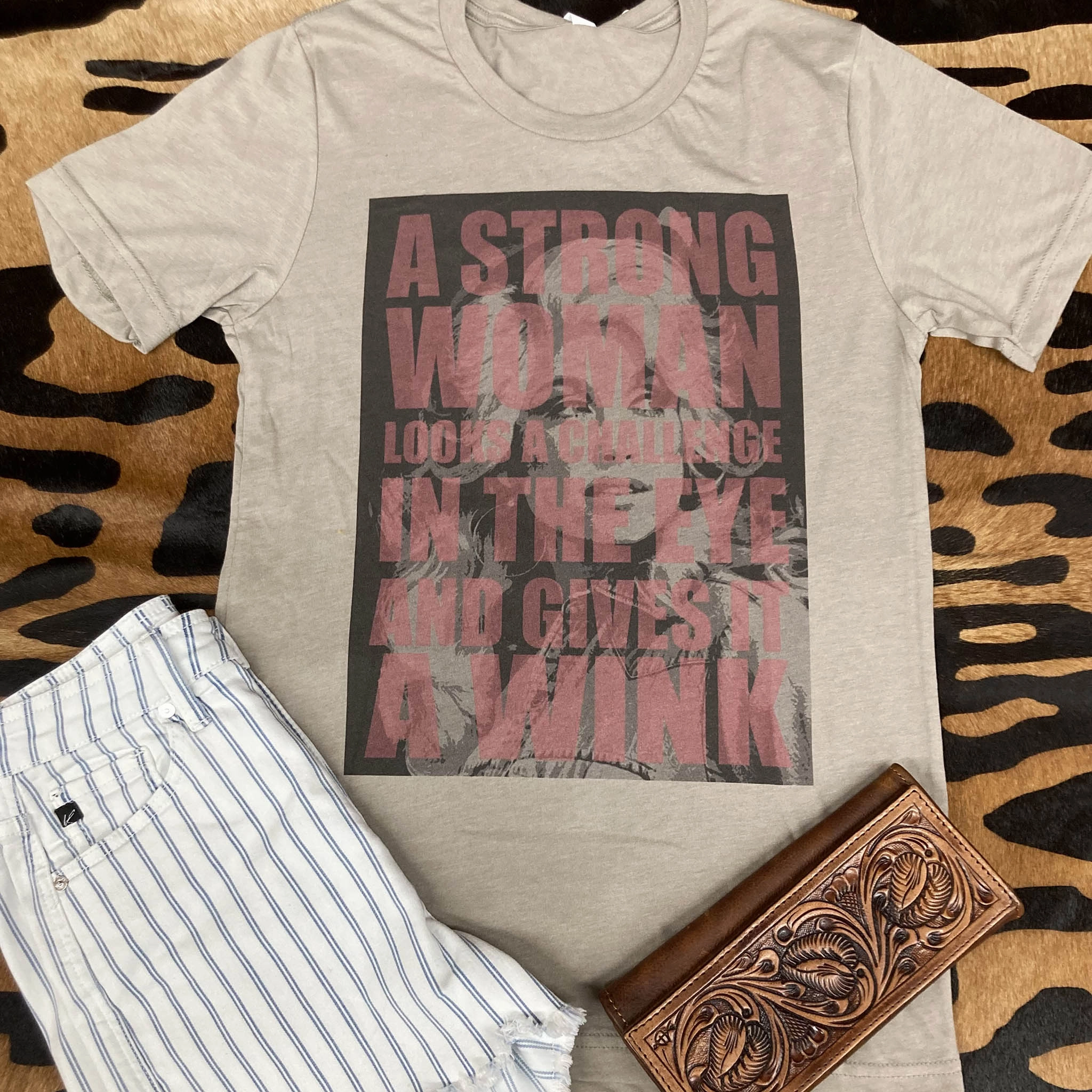 Strong Woman Dolly Tee Moisture Management Fabric