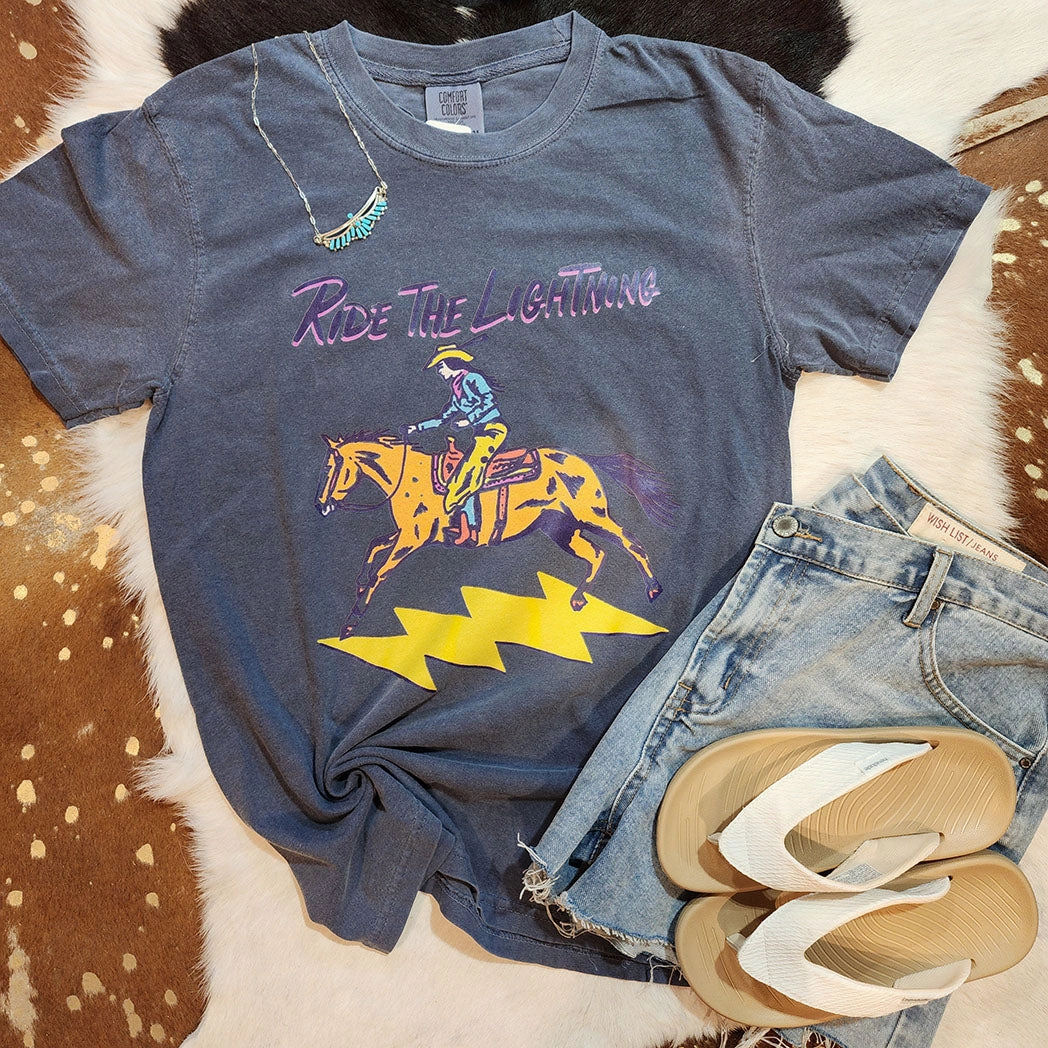 Ride The Lightnining Tee FlexibleRibbing elegant design