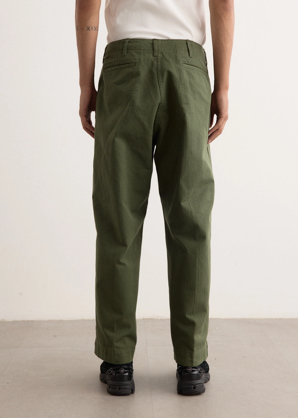 Sustainable Fabric MIL Herringbone Trousers