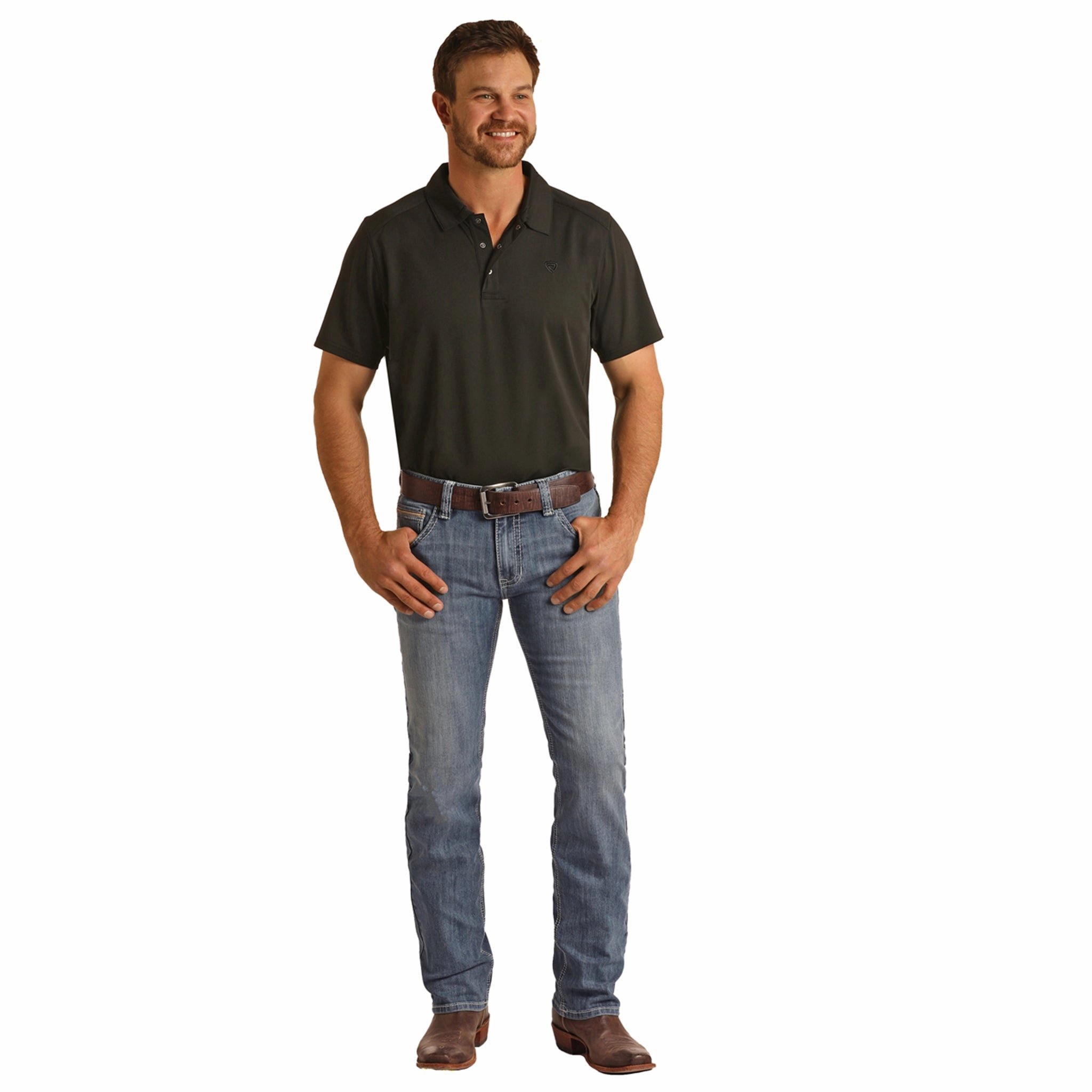 Rock & Roll Revolver Slim Fit Stretch Ivory V Straight Boot Cut Jeans Day To Day Stain Release Finish