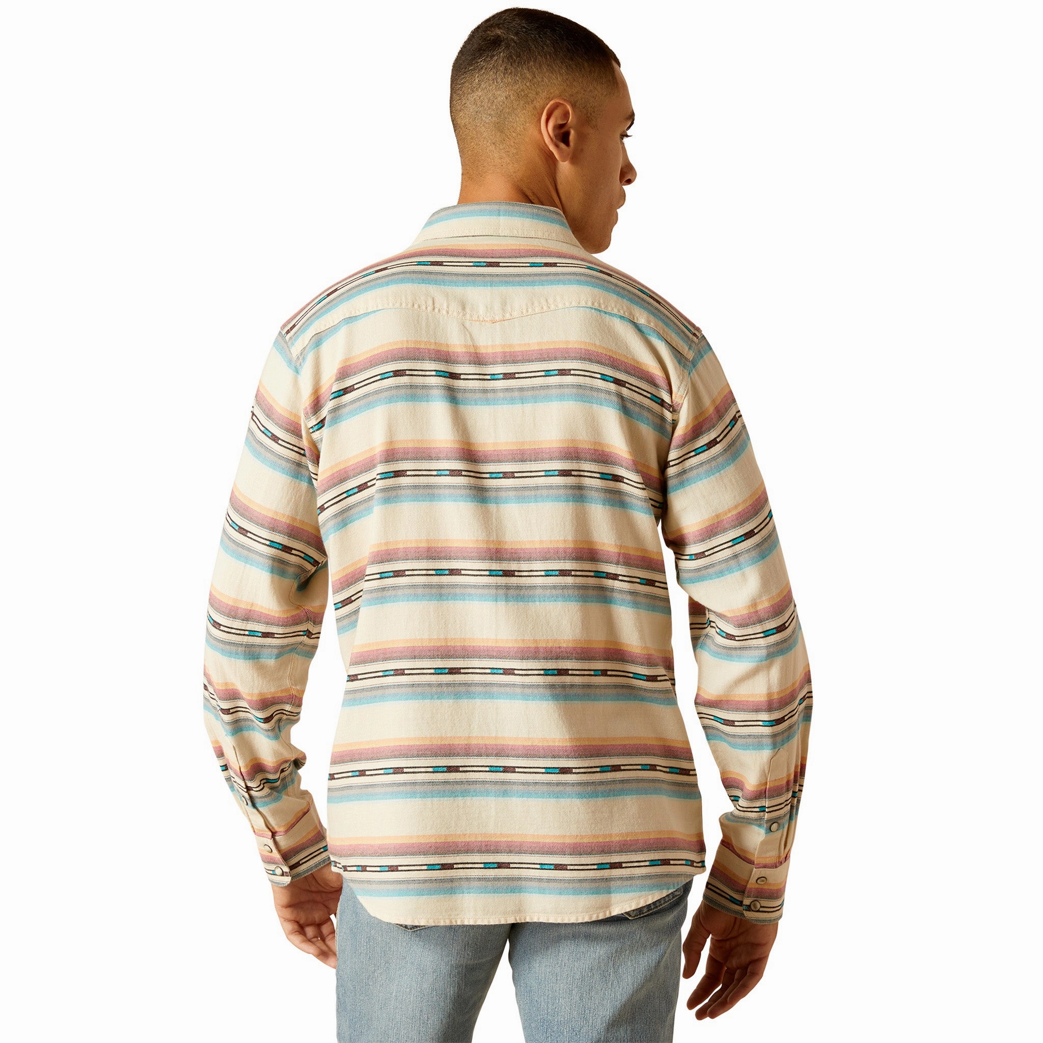 Ariat Men's Retro Multi Stripe Long Sleeve Comfy Layer Budget Friendly