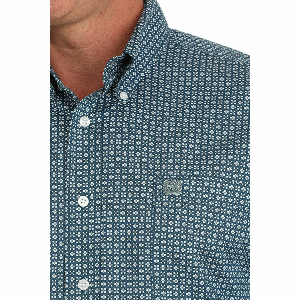 Cinch Mens Diamond Print Button Down Premium Finish