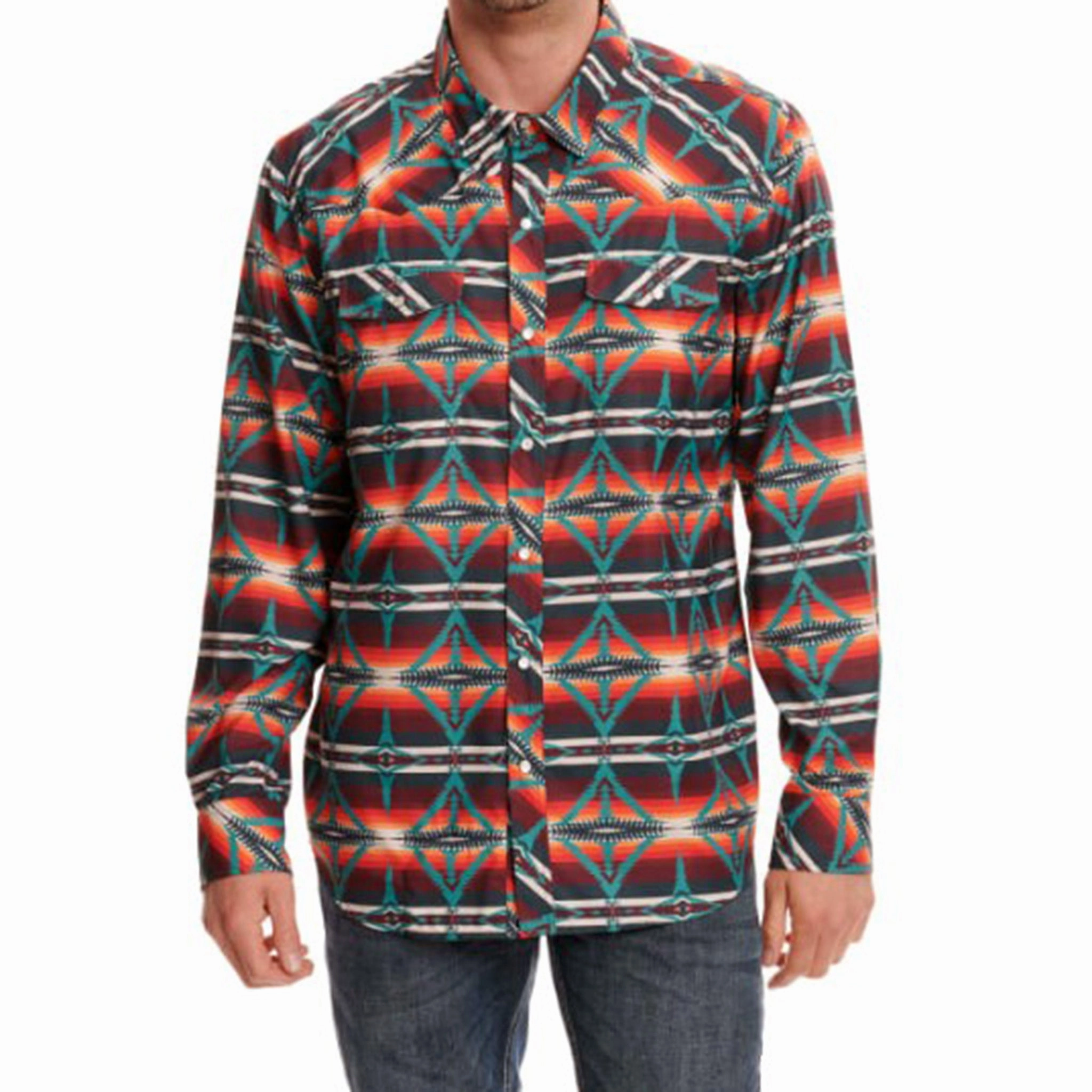 Rock & Roll Denim Men's Aztec Serape Shirt Comfy Design