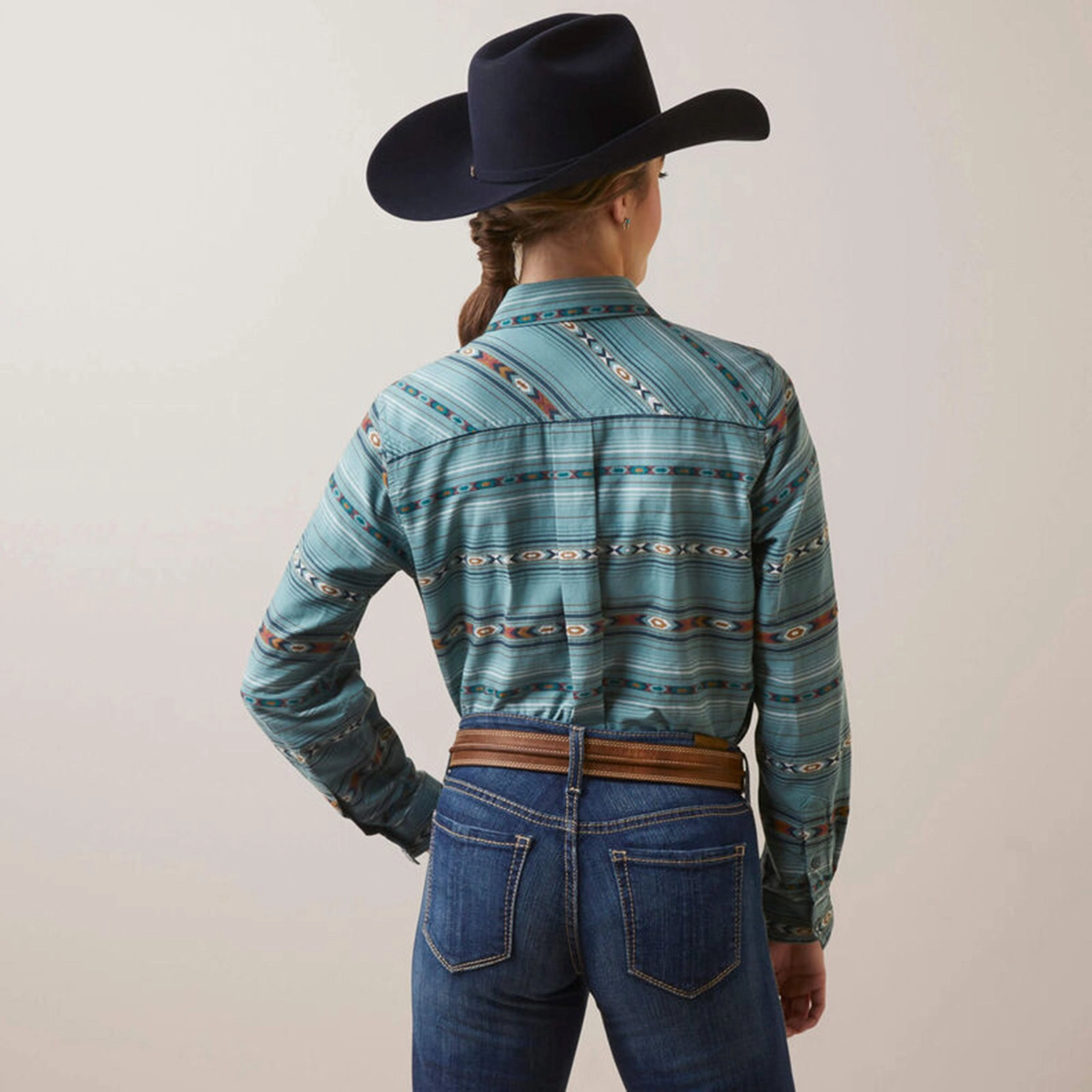 Ariat Women's R.E.A.L. Gemstone Striped Shirt VersatileNeckline