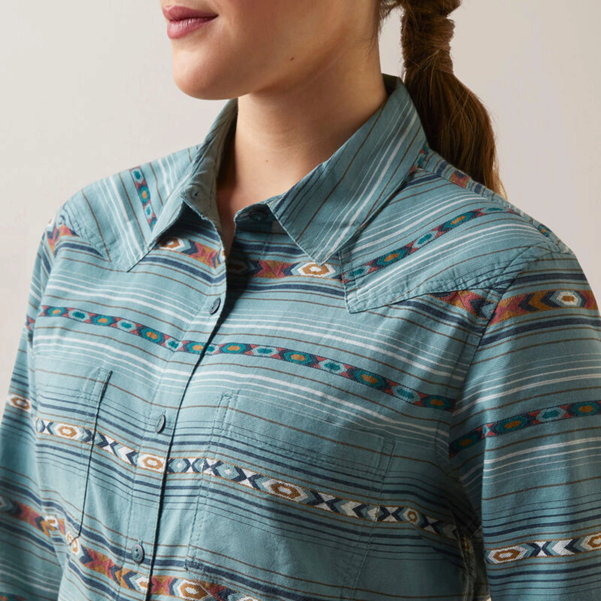 Printed Blouse Ariat Women's R.E.A.L. Gemstone Striped Shirt