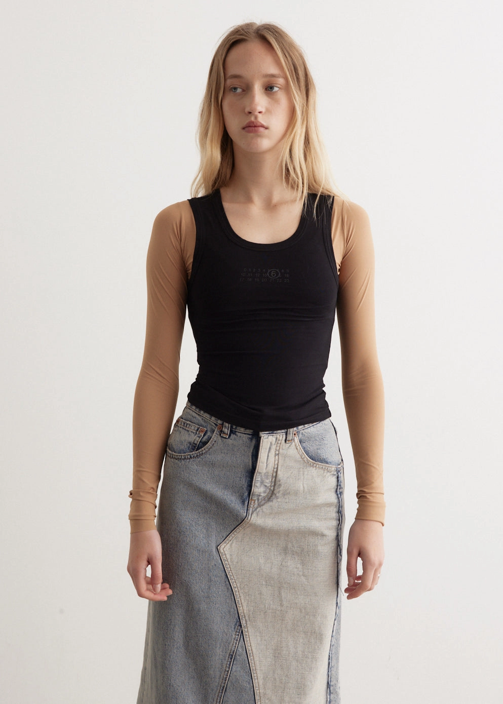 MM6 T-Shirt Animal Print Seamless Shoulder Construction