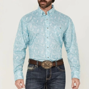 Wrangler Men's Classic Fit Button Down Long Sleeve Stylish Comfort