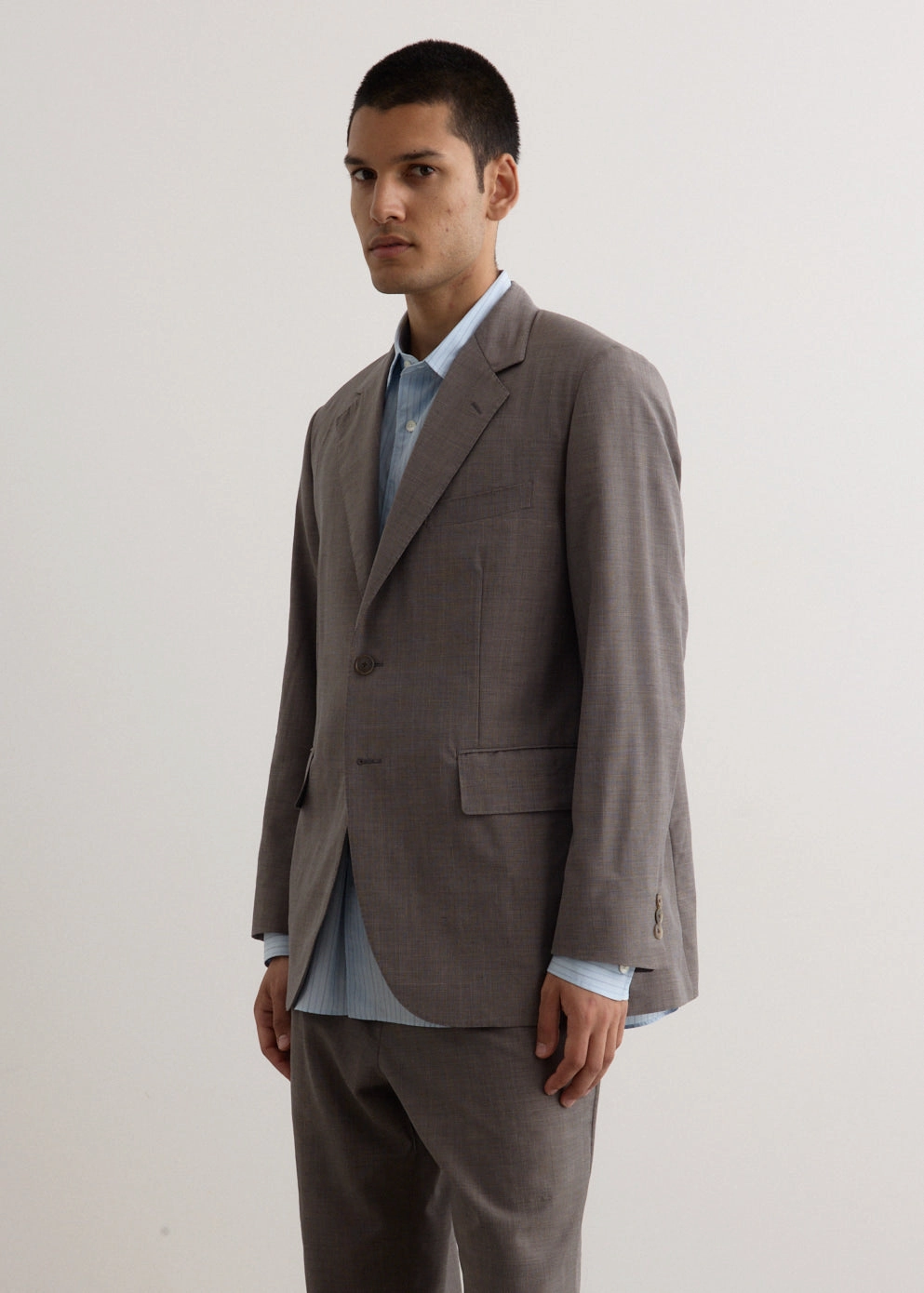 Tropical Wool Kid Mohair Jacket Rugged Daily Style Bonded Seam Construction