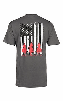 Charcoal American Posse Tee Timeless Style Comfort Fit