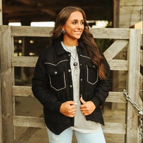 Stand Collar Foldable Collar Don't Fence Me In Jacket