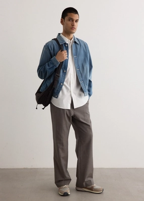 Flexible Fit Wear QuickAccess Pockets Selvedge Faded Light Denim Blouson