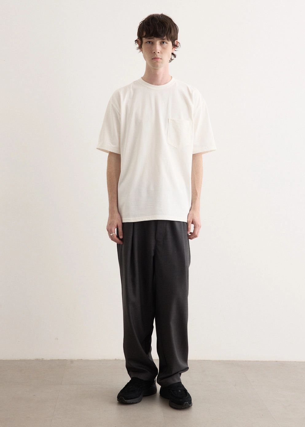 Summer Wool Wide Pants DoubleLayeredHem