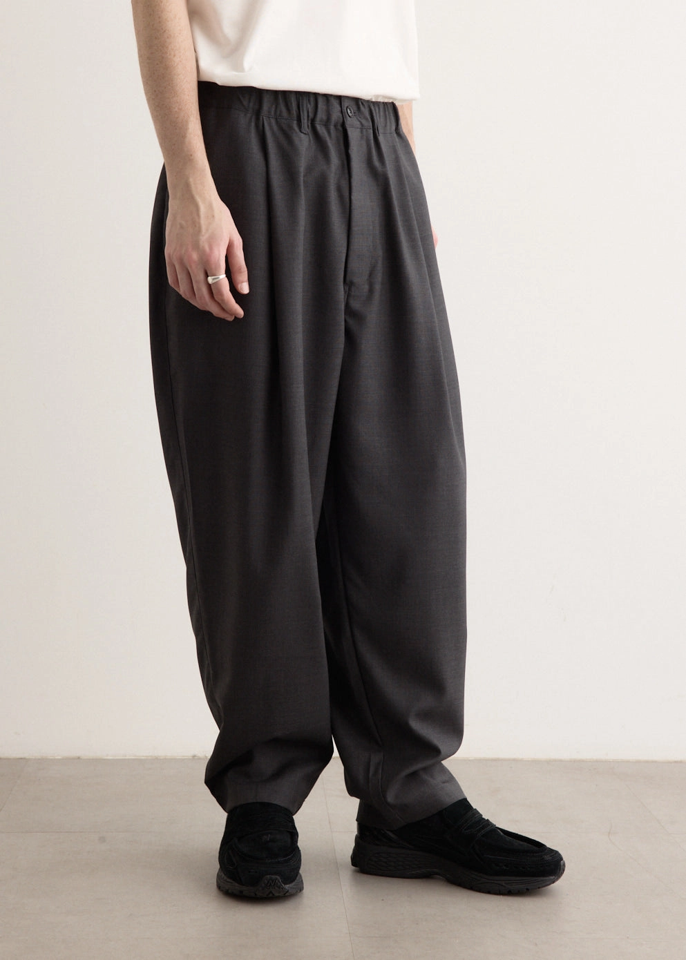 Summer Wool Wide Pants Water Repellent Day-to-Day Wear