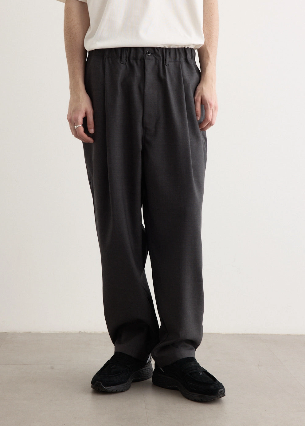 Summer Wool Wide Pants Layered Comfort Stretch Motion