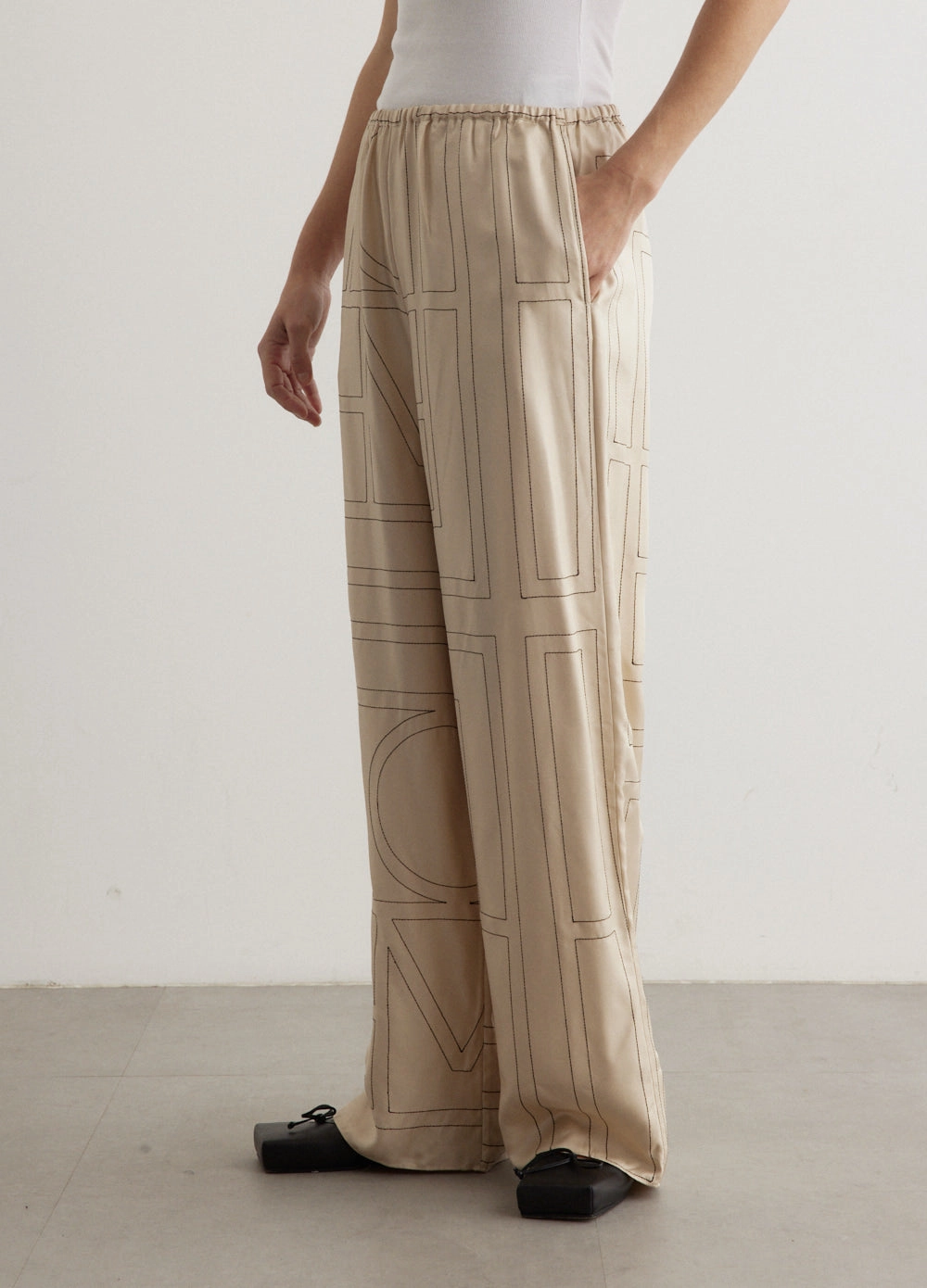 Anti Friction Lining Casual Vibes Monogram Silk Pyjama Bottoms