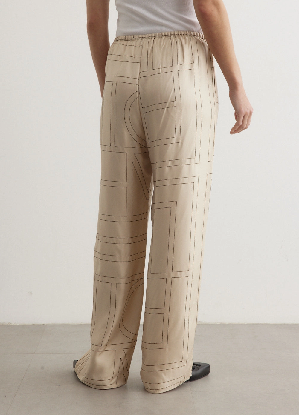 Versatile Wearable Monogram Silk Pyjama Bottoms