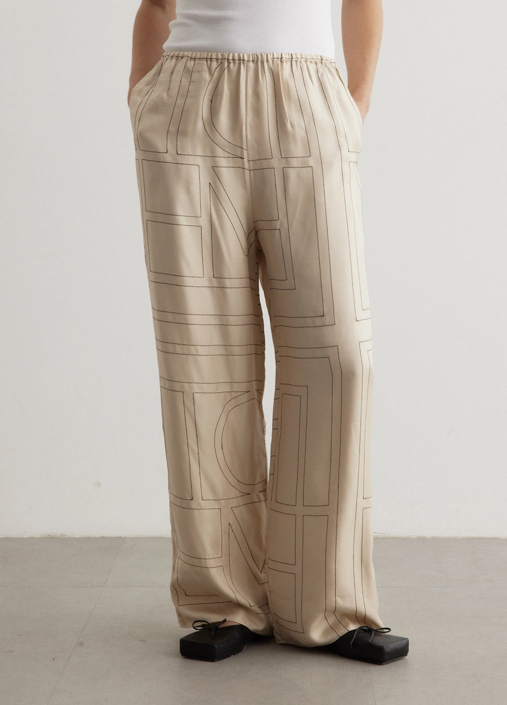 Monogram Silk Pyjama Bottoms Padded hips