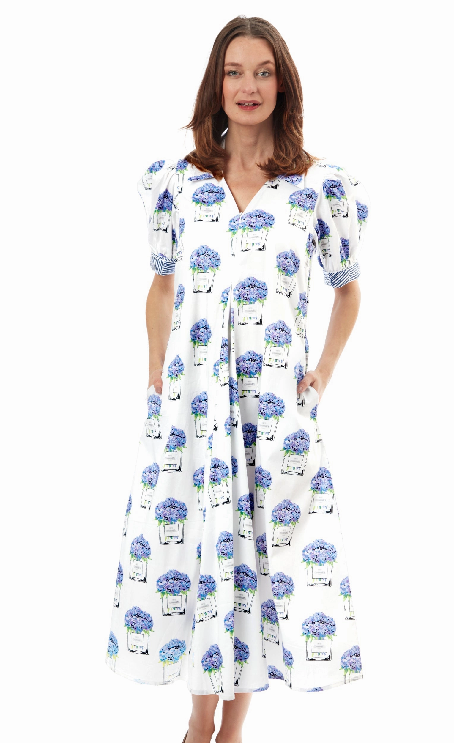 Montauk Dress - Perfume And Hydrangeas Street Flex