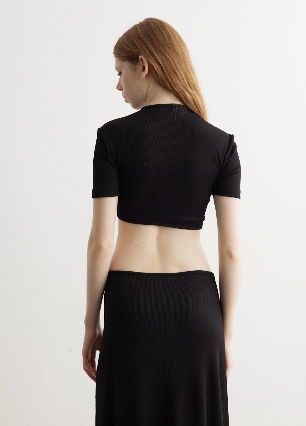 Moodstone Ruched Crop T-Shirt Soft And Comfortable