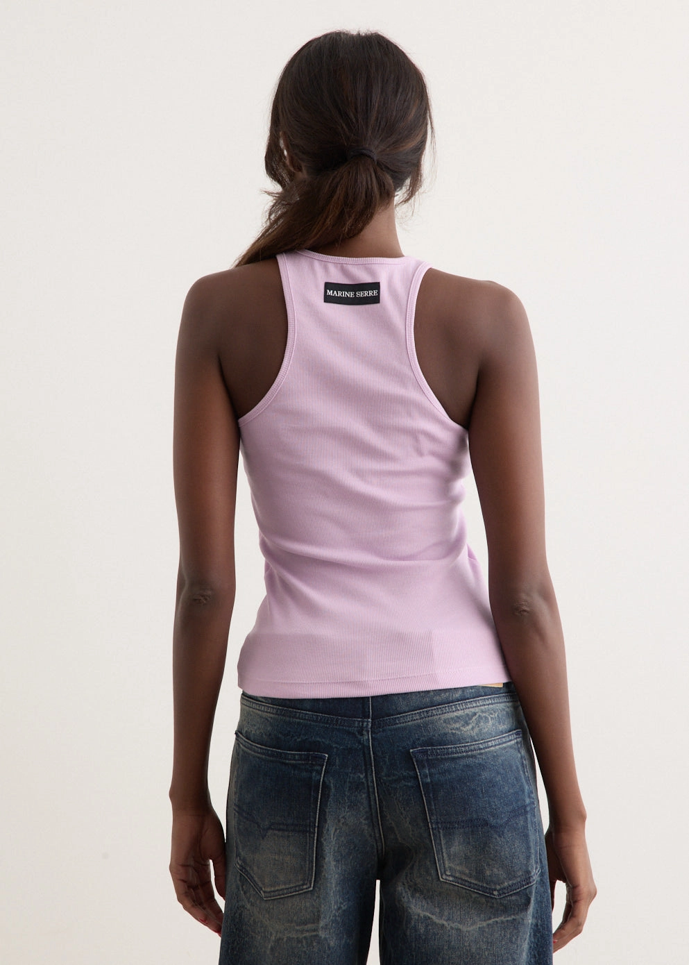 Moon Logo Ribbed Jersey Tank Top regular wear