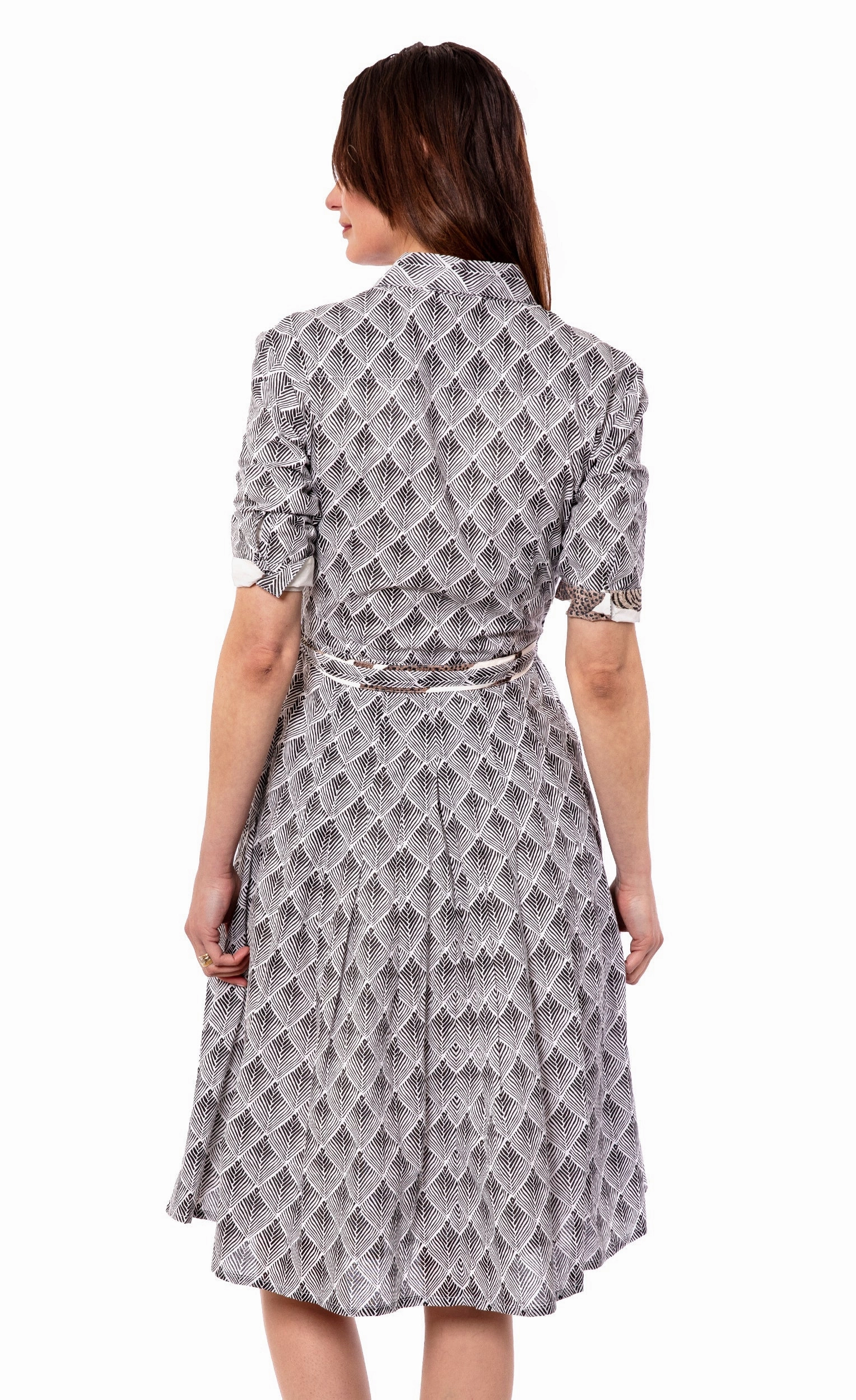 Mrs Maisel Dress - Black White Geometric Everyday Movement