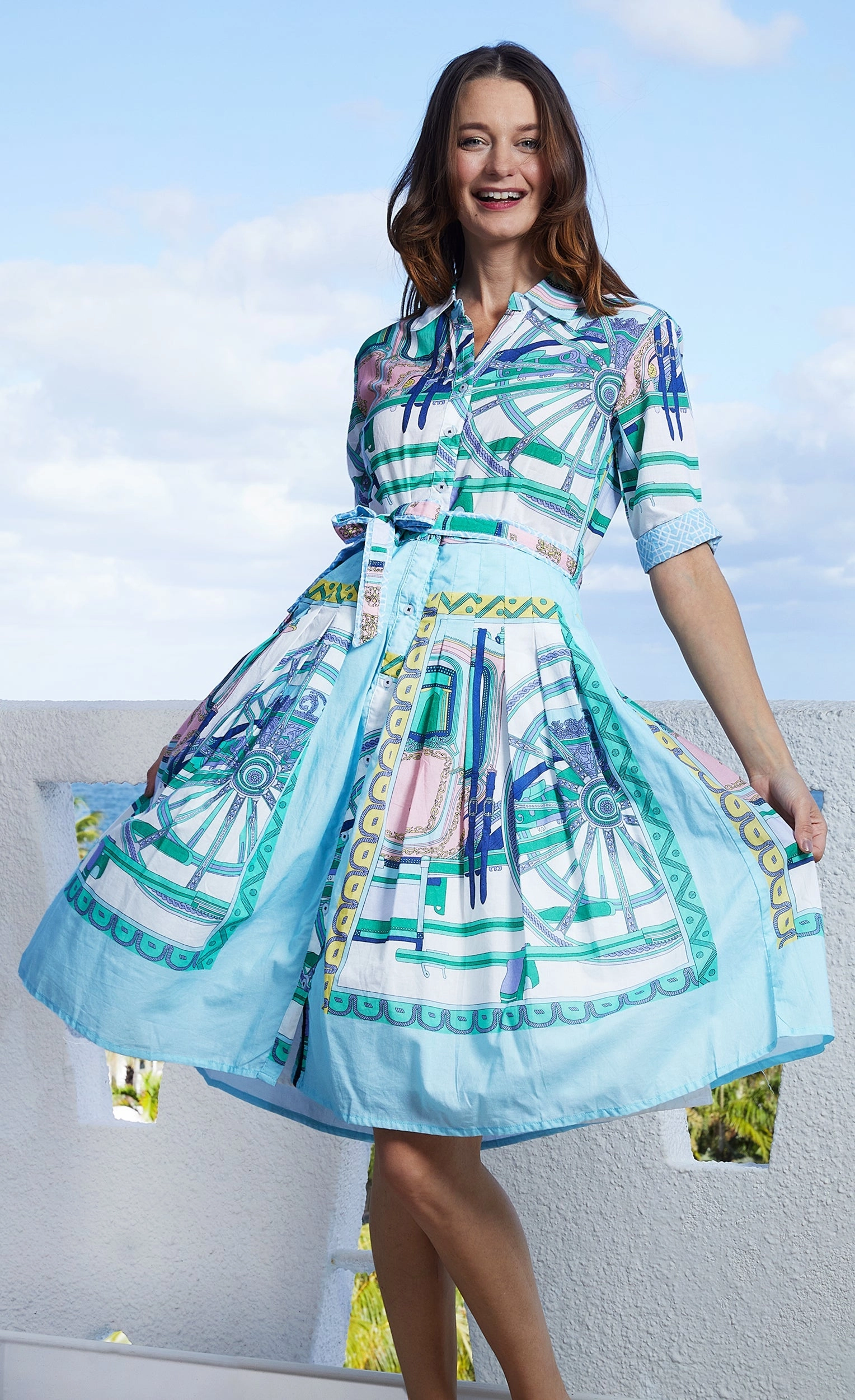 Mrs Maisel Dress - Blue Wheel Flawless Waist Fit