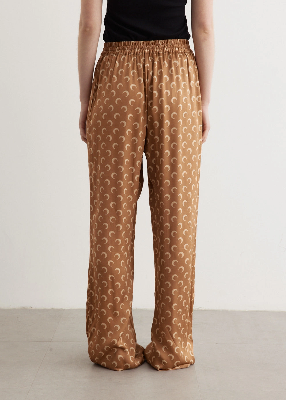 Durable Weave Sleek Fit Moon Printed Drawstring Pant