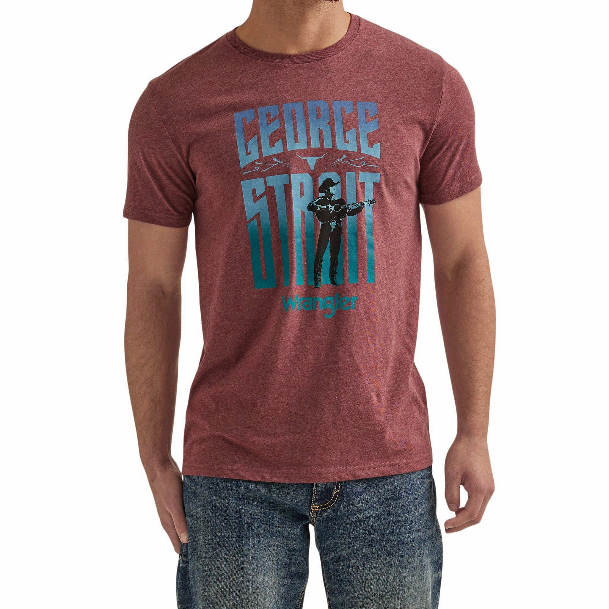 All day wearability Wrangler Men's Burgandy George Strait Tee