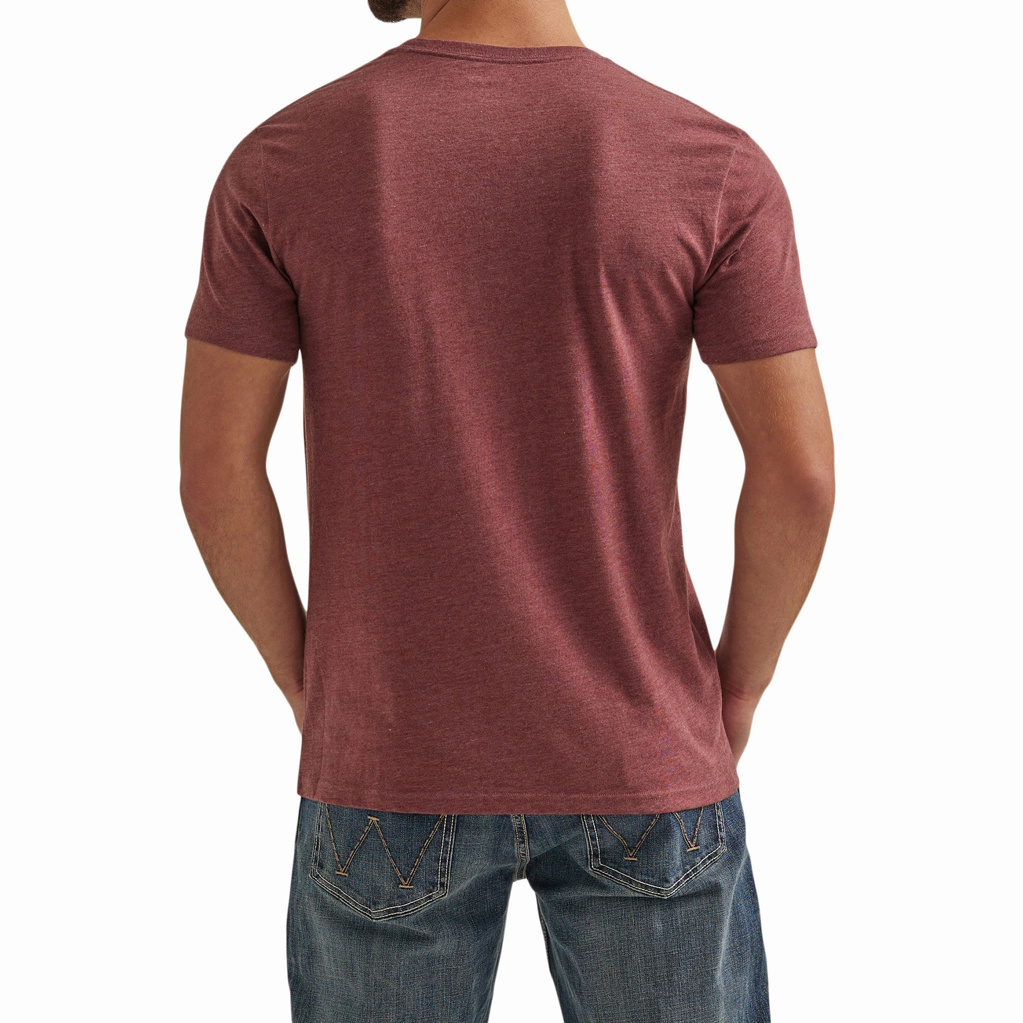 Short Sleeve Wrangler Men's Burgandy George Strait Tee