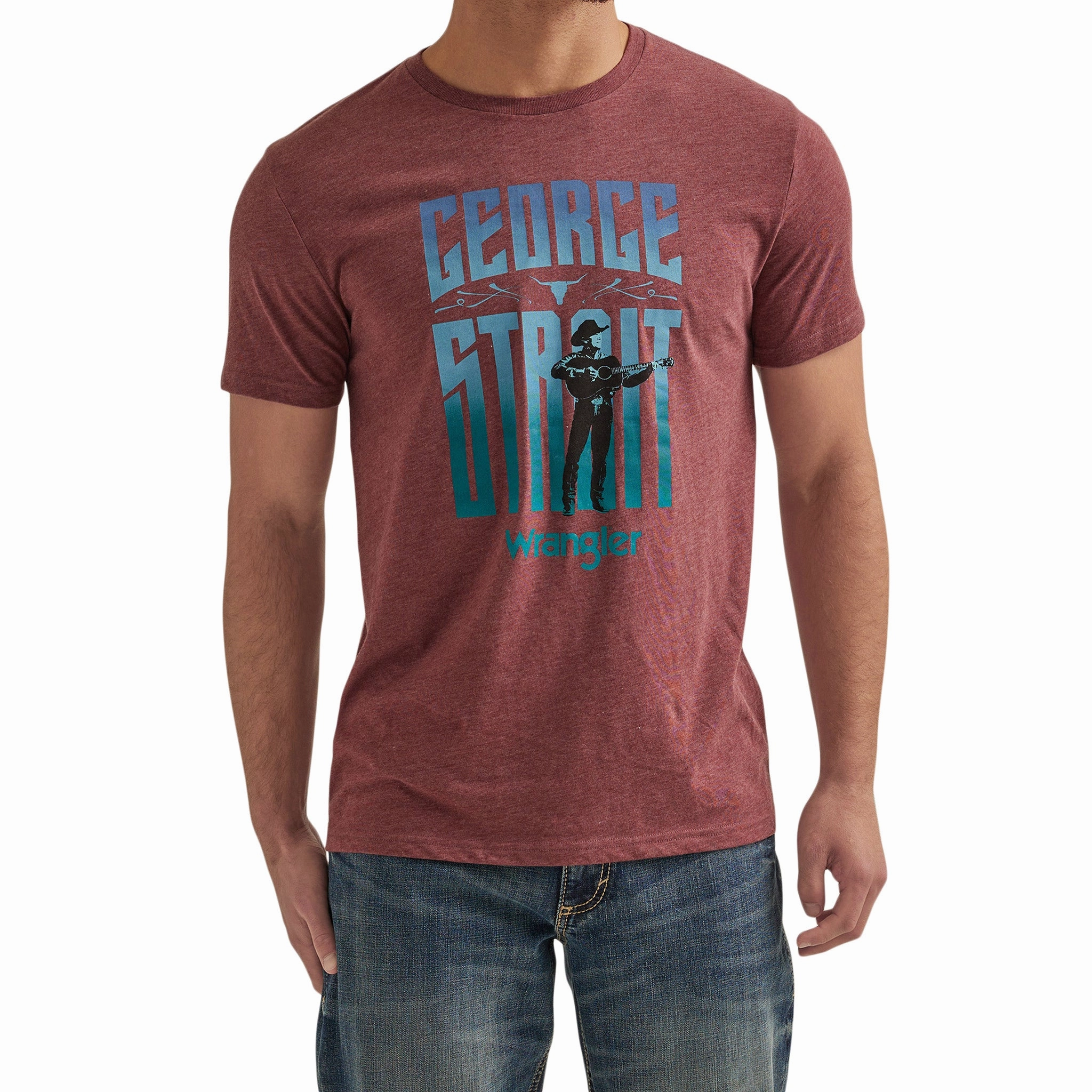 Thermoregulating Layer Wrangler Men's Burgandy George Strait Tee
