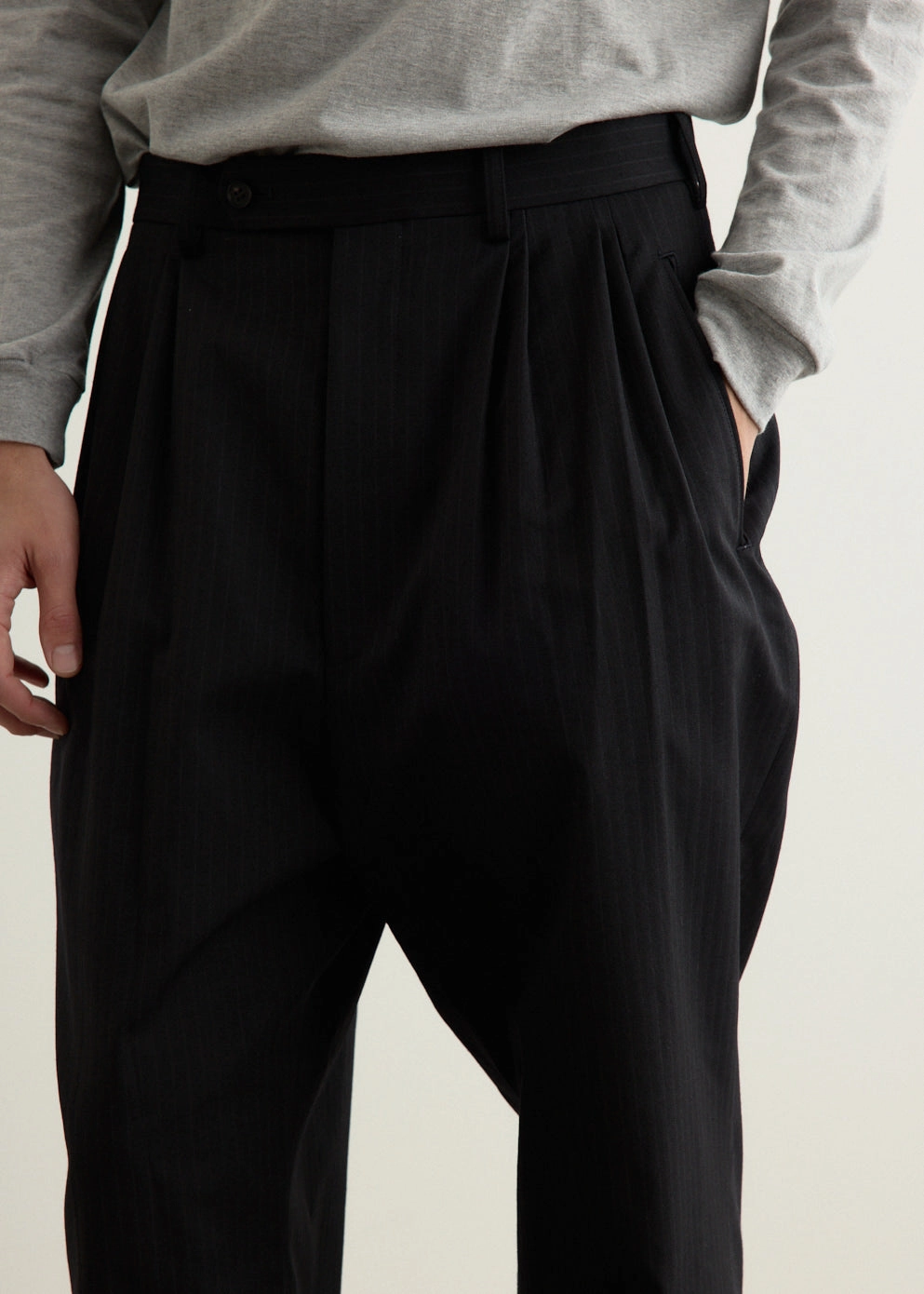Herringbone Pleat Pants Comfort Design