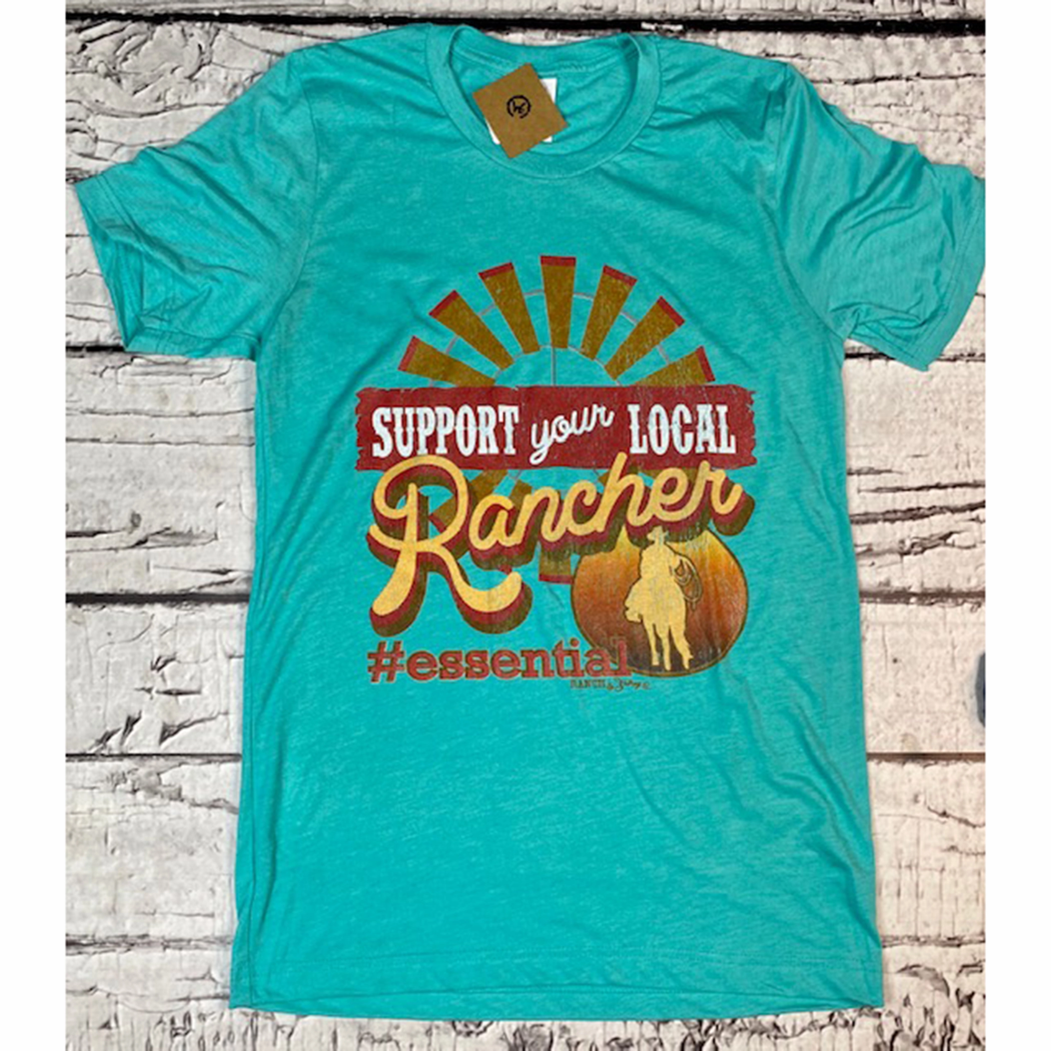 Ranch Swag Support Your Local Rancher Tee Soft touch finish