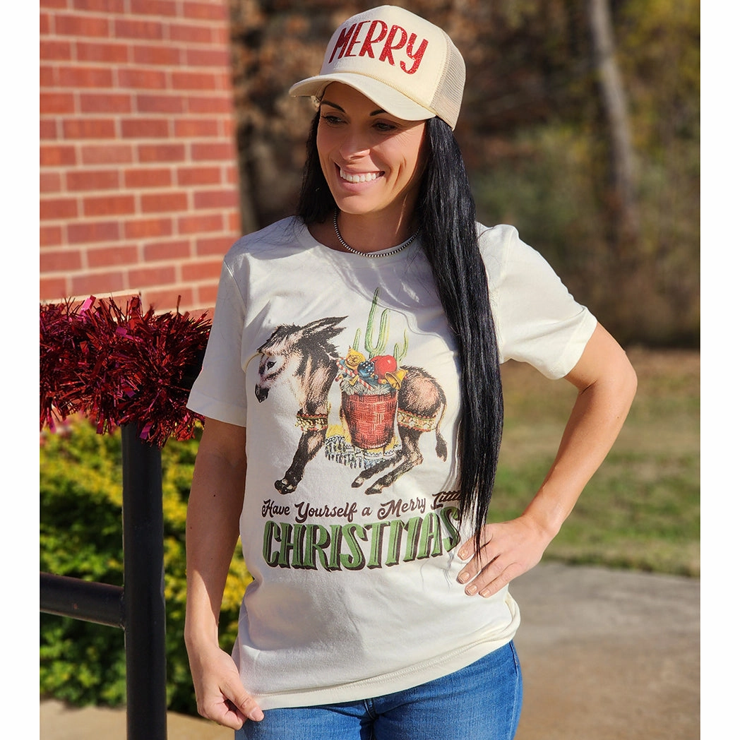 Christmas Donkey Tee Comfortable Cotton
