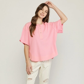 Peach Raw Edge Shirt BreathableFabricTech