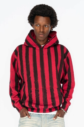 Stylish Design Luxe Wear PRISONER BLACK/RED PULLOVER HOODIE  WITH Gold Wing