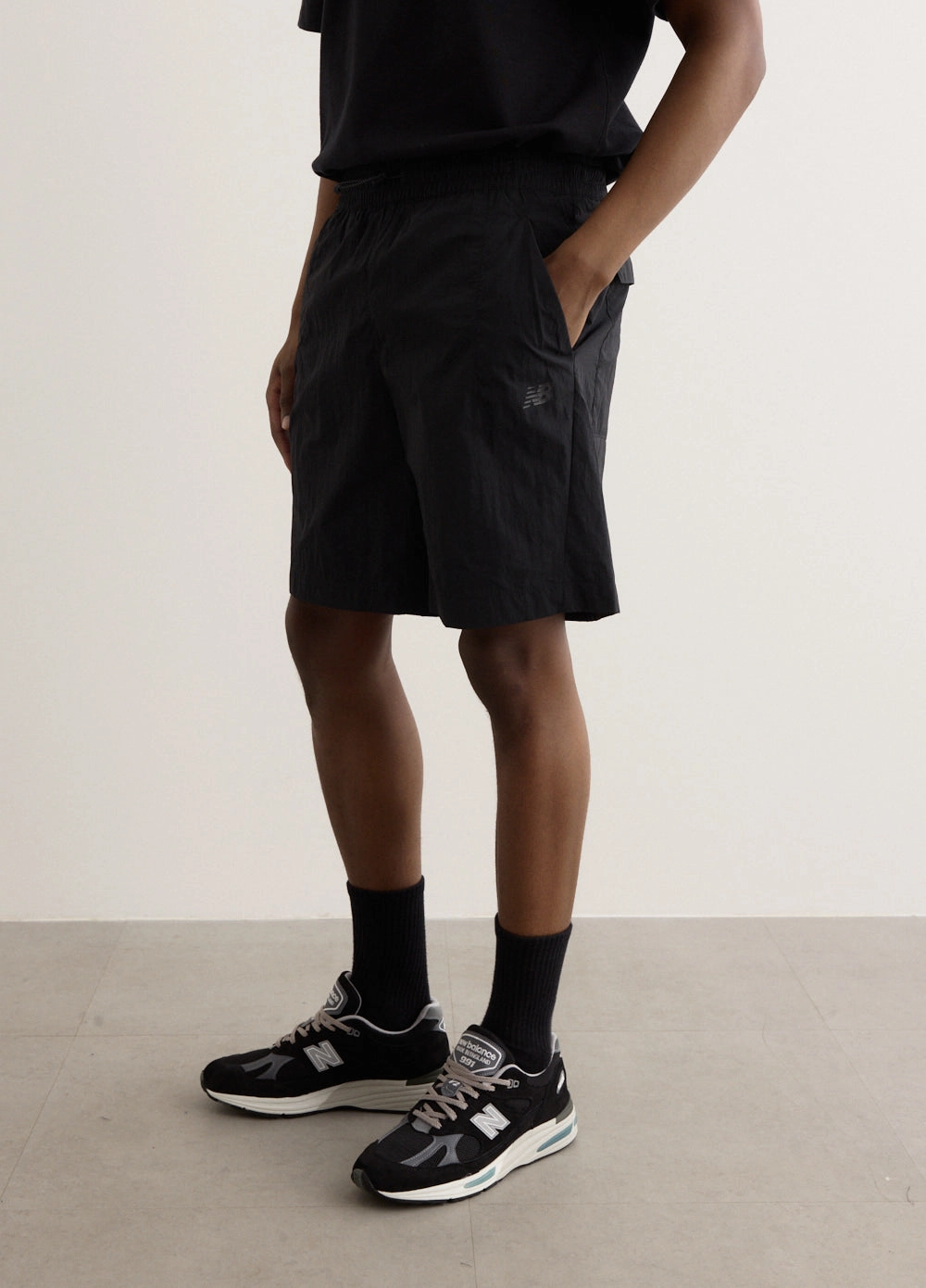 graduation season Minimal Design NB Grey Shorts