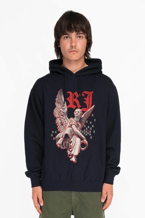 Cold Weather Must-Have NEON ANGEL MENS PULLOVER HOODIE IN NAVY