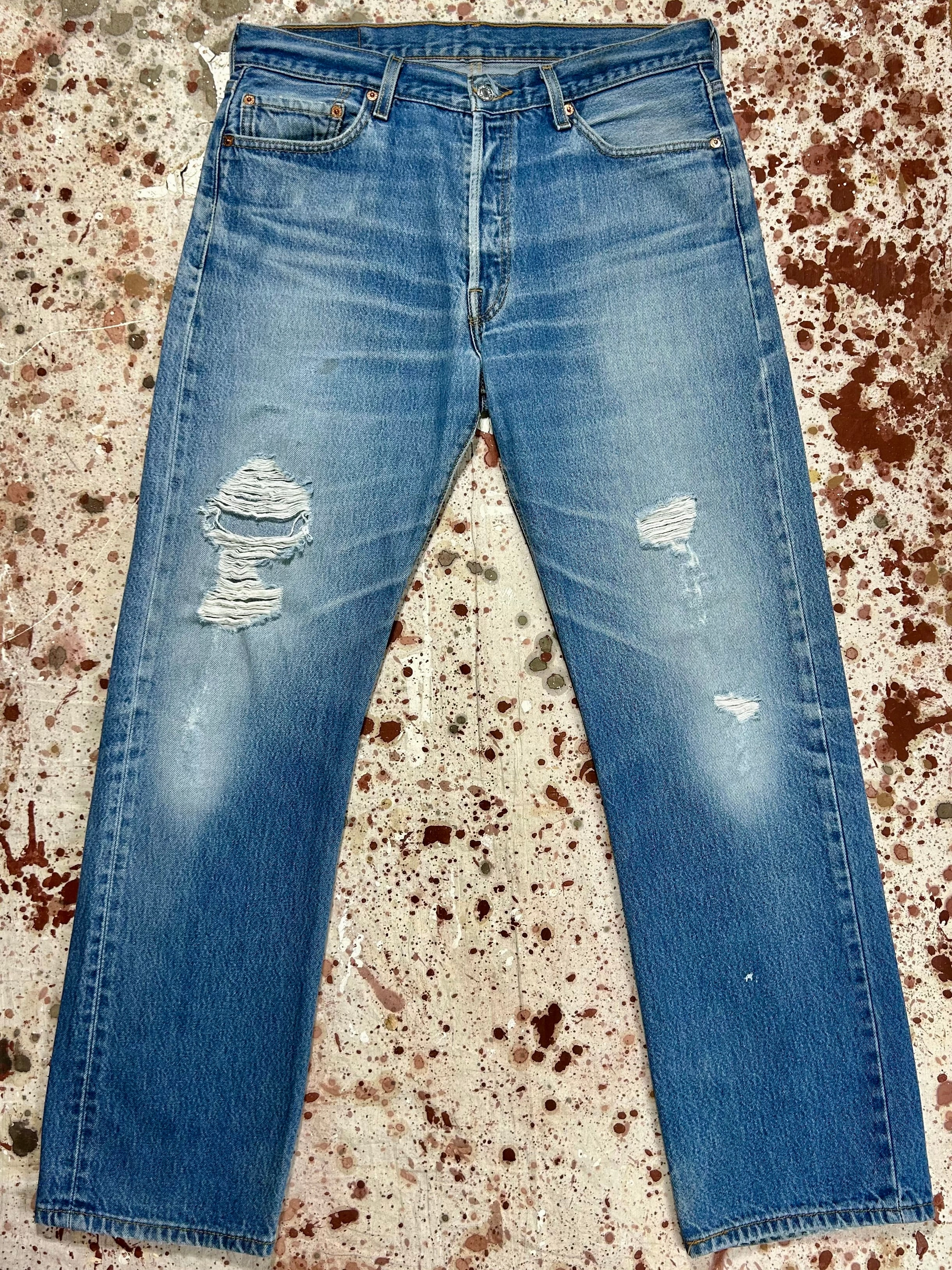 Vintage Levi 501 Super Wash & Feathers (JYJ-082) Couple Look Modern