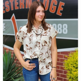 Breathable Microfiber SeamlessConstruction Women's Stunner Stallion Blouse