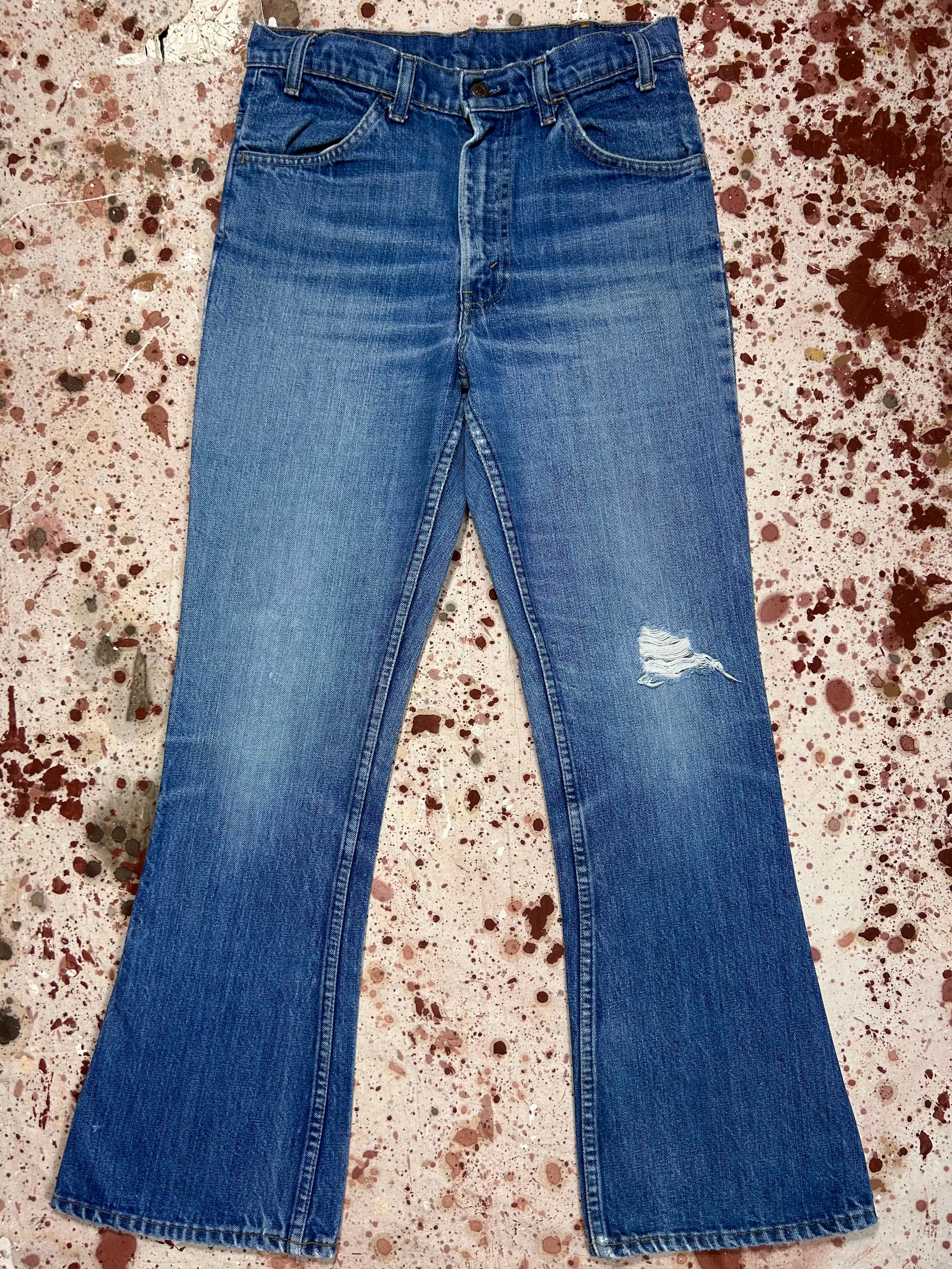Vintage USA 1970??s Levi??s 646 Superwash Talon Zipper Bellbottoms (JYJ0125-386) Chic Silhouette