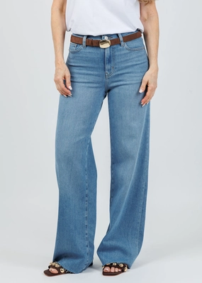 Wrinkle-Resistant All Purpose Fit Le Slim Palazzo Jeans - Flip Raw After