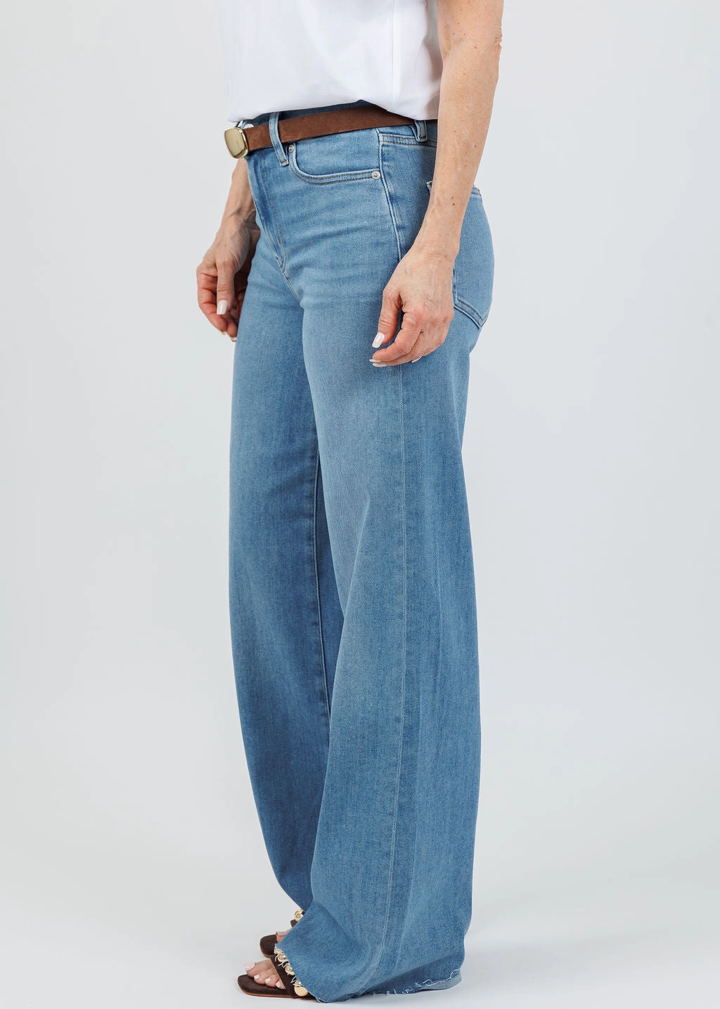 Le Slim Palazzo Jeans - Flip Raw After Sport Comfort Compact Packability