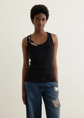 Weatherproof Design inadequate Pearl Chain Tank Top