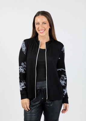 Monroe Lightning Zip Up - Black/Multi Eco Friendly Material Ergonomic Sleeve Design