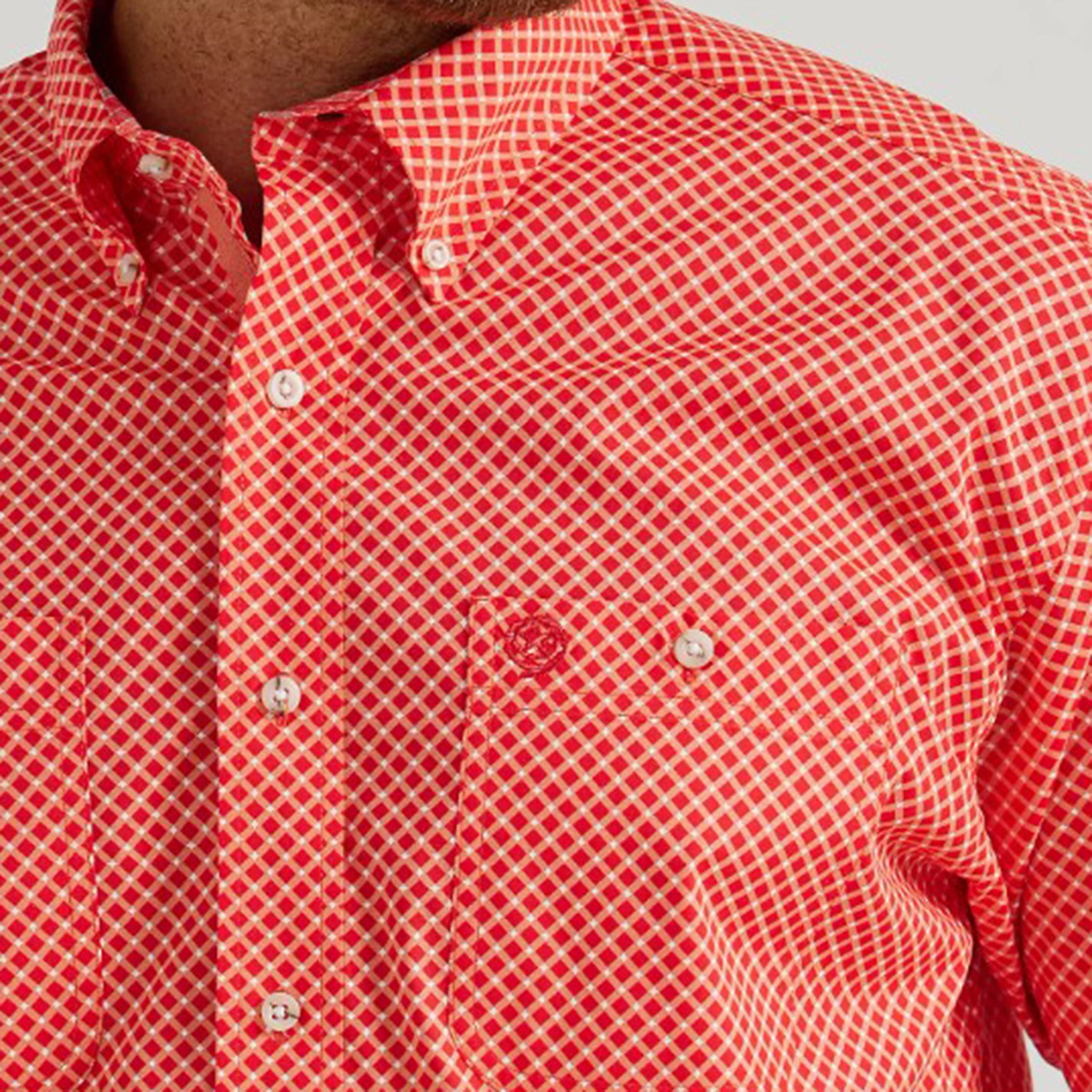 Wrangler Men's George Strait Fiesta Shirt Go-To Look Subtle pattern