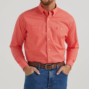 Fashionable Layer Gradient effect Wrangler Men's George Strait Fiesta Shirt