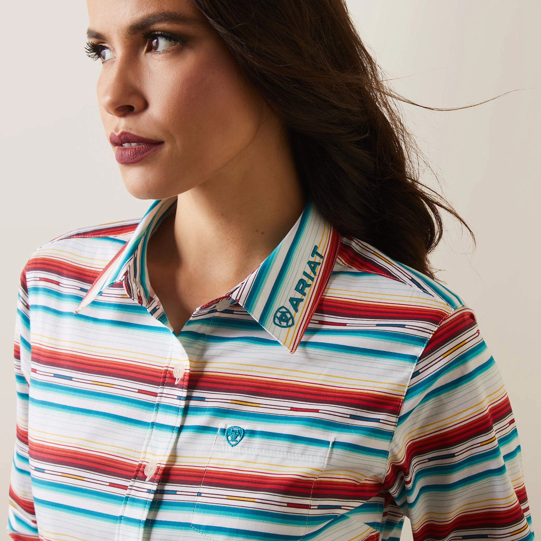 Ariat Women's Striped Shirt Flexible Knit Fabric